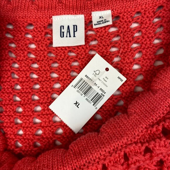 NWT Gap Crochet Flutter Sleeve Top Women's Size XL - Picture 7 of 12